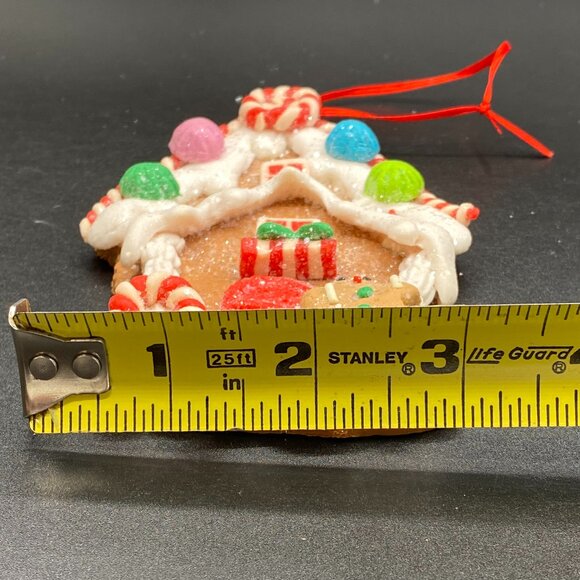 Gingerbread Child & House Christmas Tree Ornament 5" Holiday Seasonal Decor - Picture 9 of 10